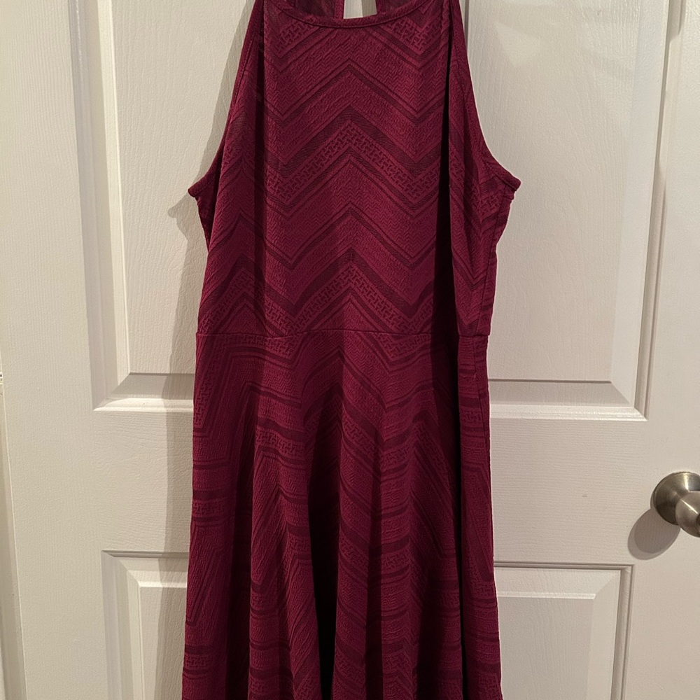 Mossimo Supply Co Red Sleeveless Halter Midi Dress